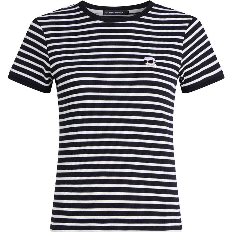 Karl Lagerfeld Tričko Ikon čierna / biela 64944069