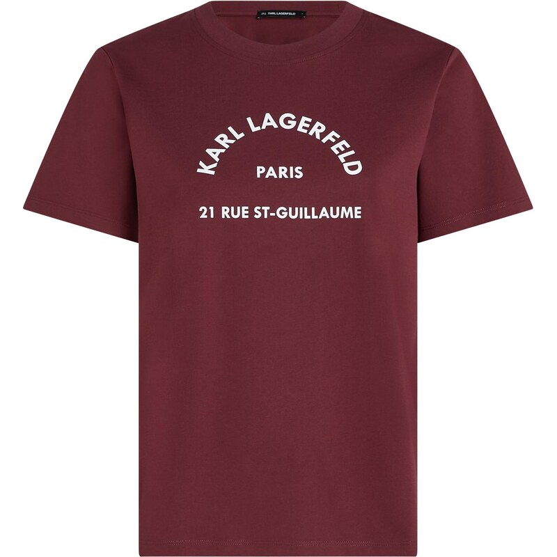 Karl Lagerfeld Tričko bordová / biela 64944075