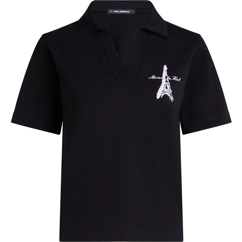 Karl Lagerfeld Tričko PARIS SKETCH EIFFEL slivková / čierna / biela 64944082