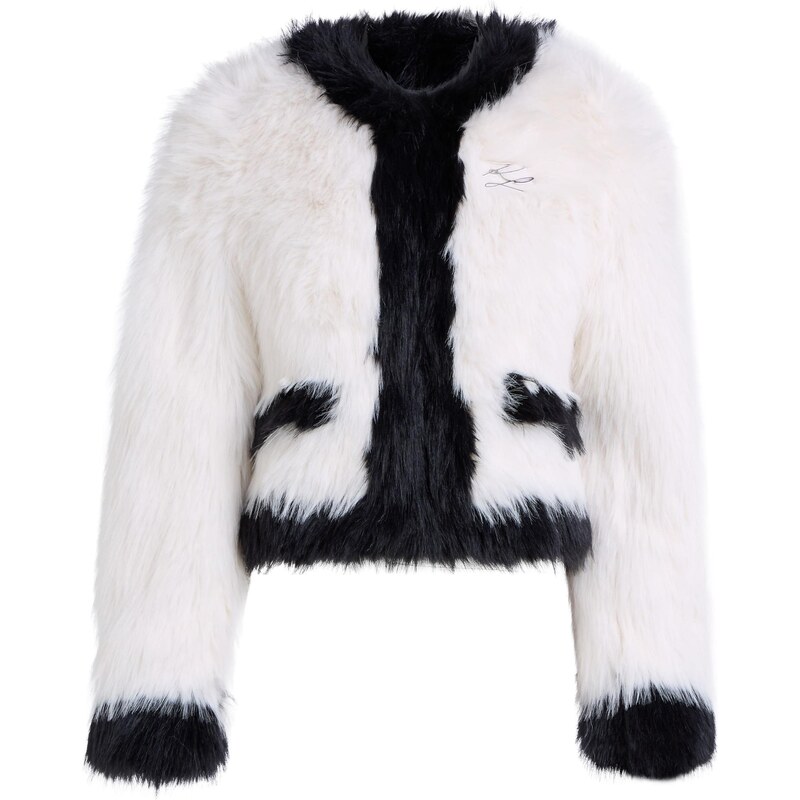 Karl Lagerfeld Prechodná bunda čierna / biela 64944091