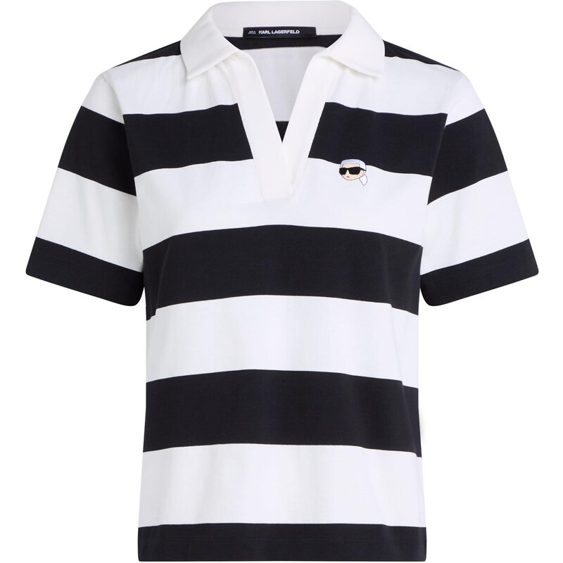 Karl Lagerfeld Tričko IKON čierna / biela 64944093