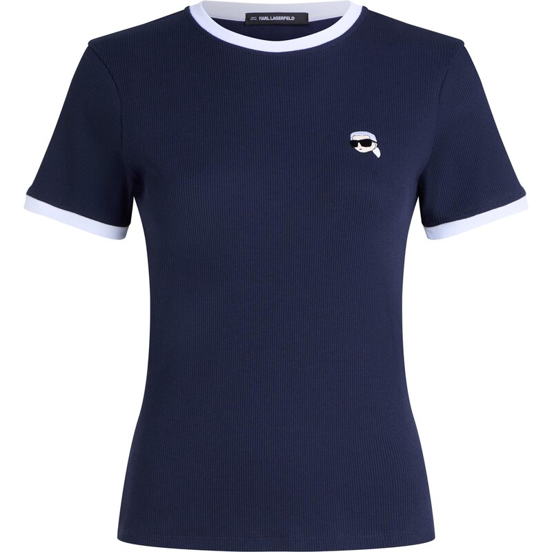 Karl Lagerfeld Tričko Ikon tmavomodrá / čierna / biela 64944104