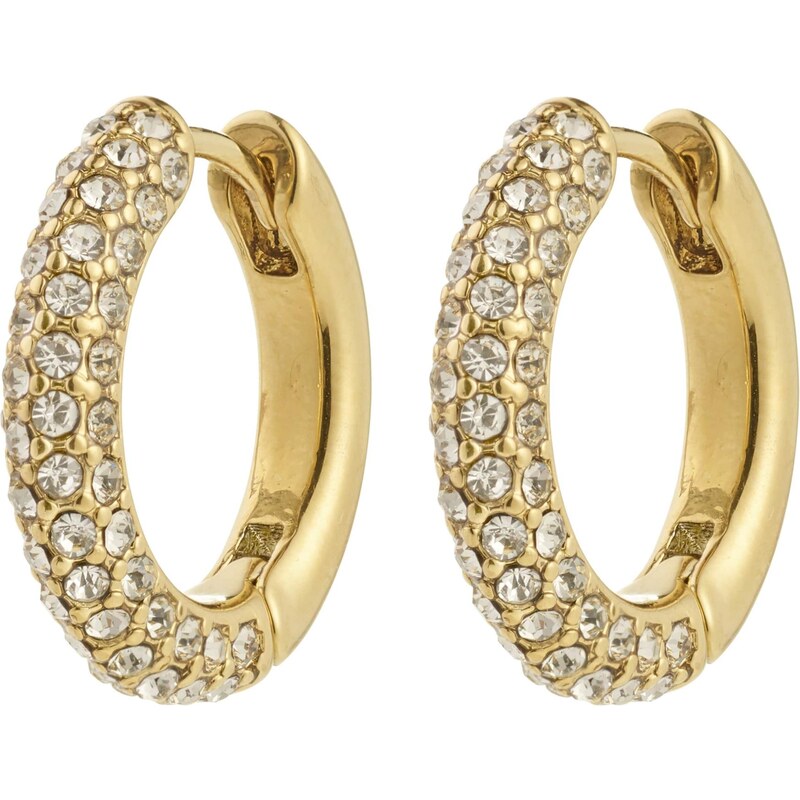 Pilgrim Náušnice Tatum zlatá / priehľadná 65608830