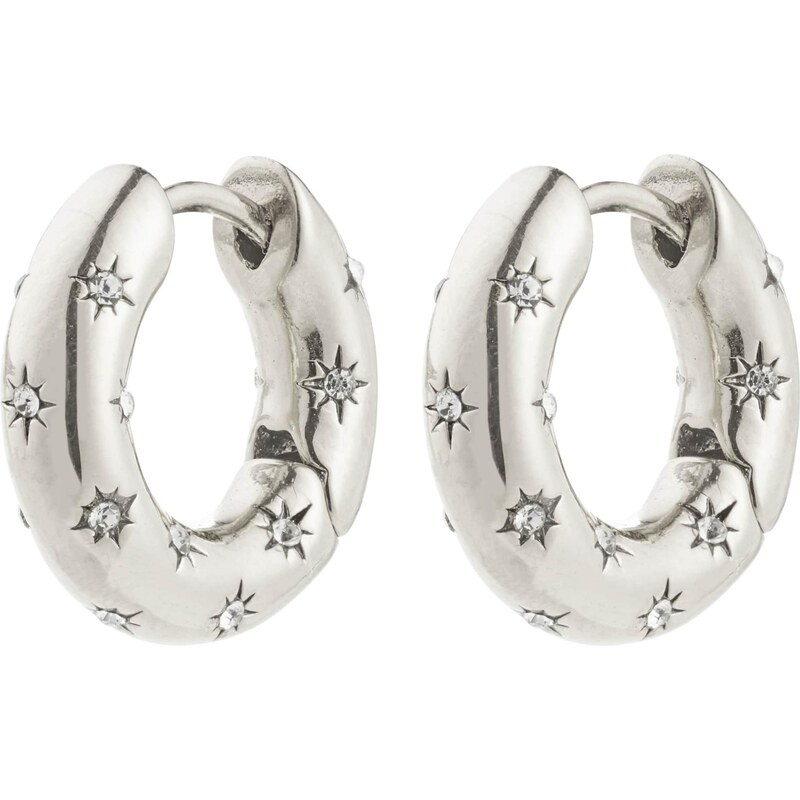 Pilgrim Náušnice Nevaeh strieborná / priehľadná 65608829