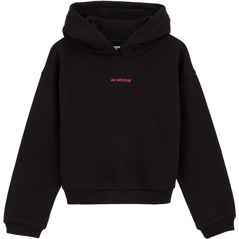 WE Fashion Tepláková bunda červená melírovaná / čierna 65656056