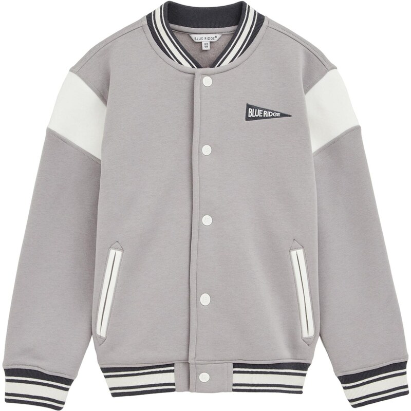 WE Fashion Tepláková bunda sivá / čierna / biela 65656060