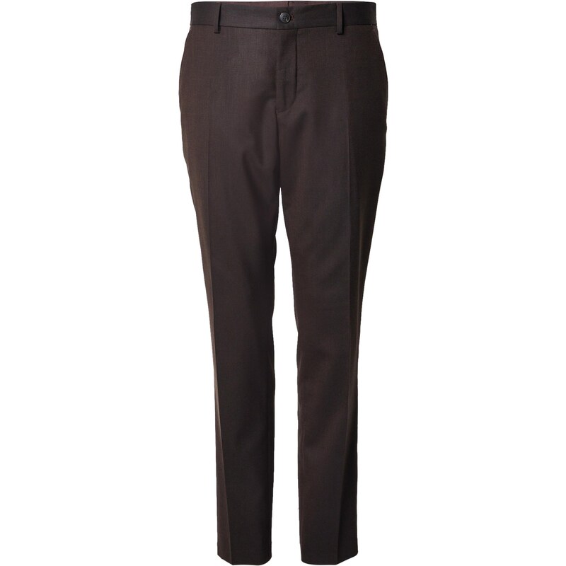 SELECTED Nohavice s pukmi SLHNeil tmavohnedá 65656116