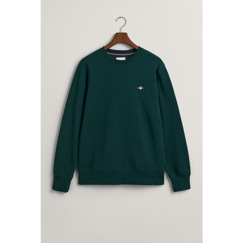 MIKINA GANT REG SHIELD C-NECK SWEAT TARTAN GREEN 64944363