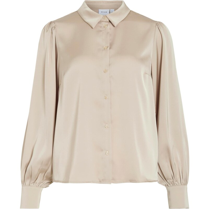 VILA Blúzka VIEnna Ravenna sivobéžová 65887248