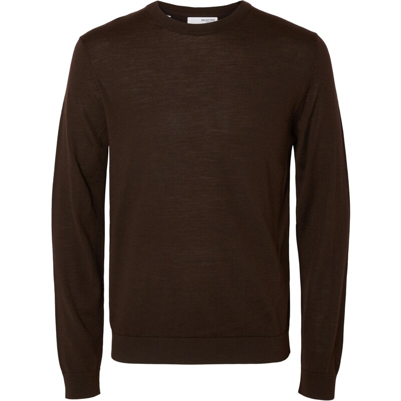 SELECTED Sveter tmavohnedá 65206661
