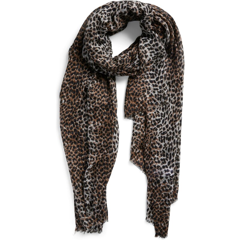 PIECES Šál hnedá / sivá / čierna 65887487