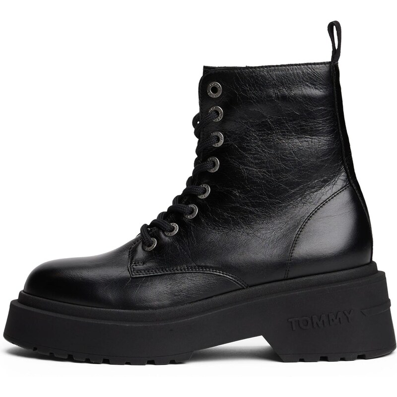 Tommy Jeans Šnurovacie členkové čižmy čierna 65146422
