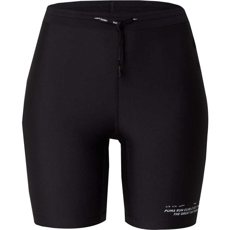 PUMA Športové nohavice Run Club čierna / biela 65853028
