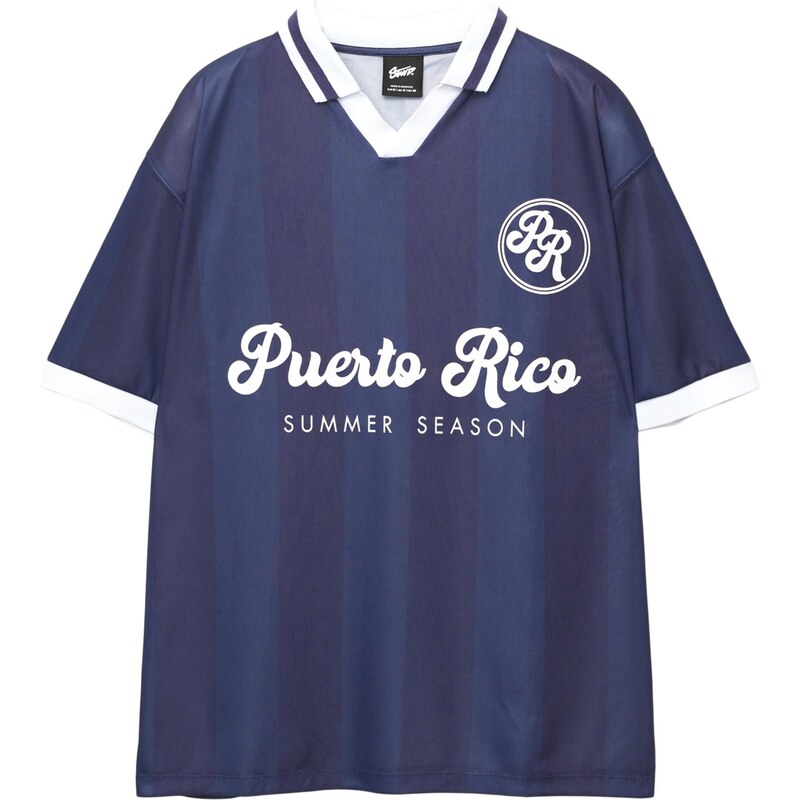 Pull&Bear Tričko námornícka modrá / tmavomodrá / biela 65475156