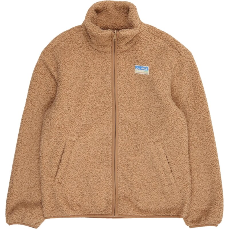 ONLY GIRLS Flisová bunda KOGEVA farba ťavej srsti / modrá 64957642