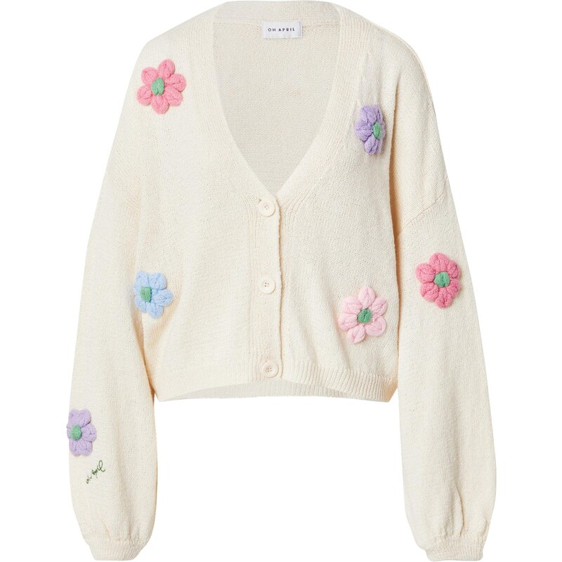 OH APRIL Kardigán Harriet nebesky modrá / levanduľová / svetloružová / 65887707