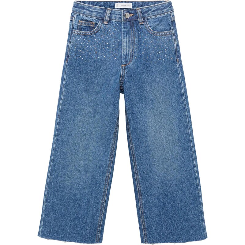 MANGO KIDS Džínsy Shine modrá denim 65577013
