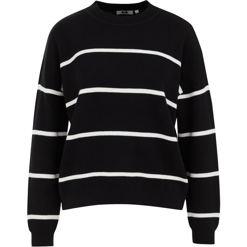 WE Fashion Sveter čierna / biela 65882893
