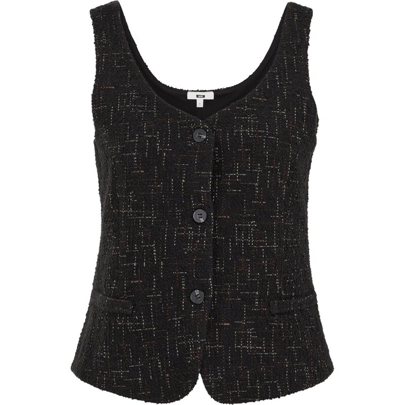 WE Fashion Vesta čierna / biela 65884671