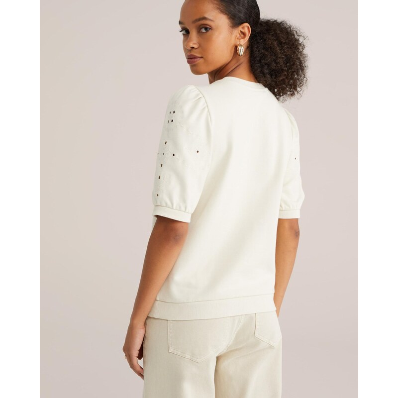 WE Fashion Mikina prírodná biela 65657993