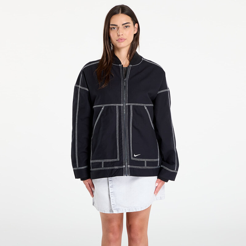 Bunda Nike Sportswear Womens Oversized Graphic Cargo Jacket Black/ 64957769