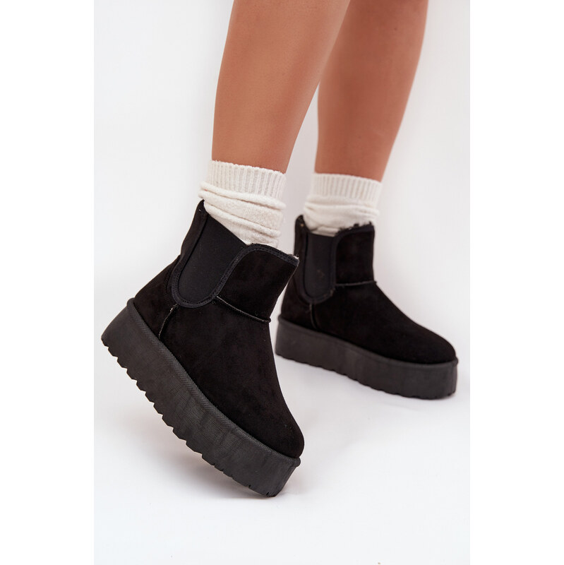 Boto Dámske Snehule S Elastickým Vložením Čierne Kiora 64990677