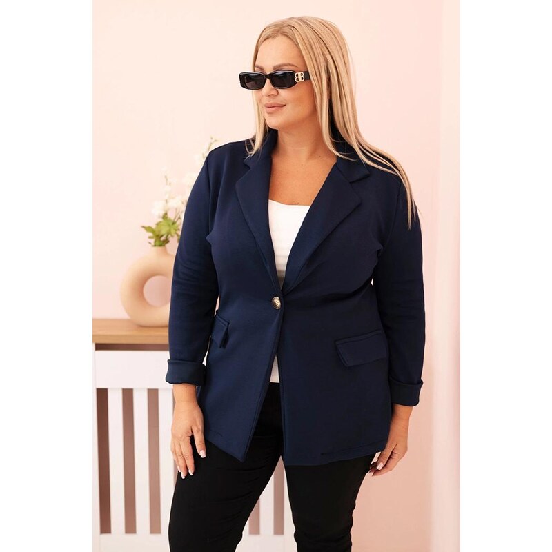 MladaModa Oversize sako so zapínaním na gombík model 21454 farba 64958716