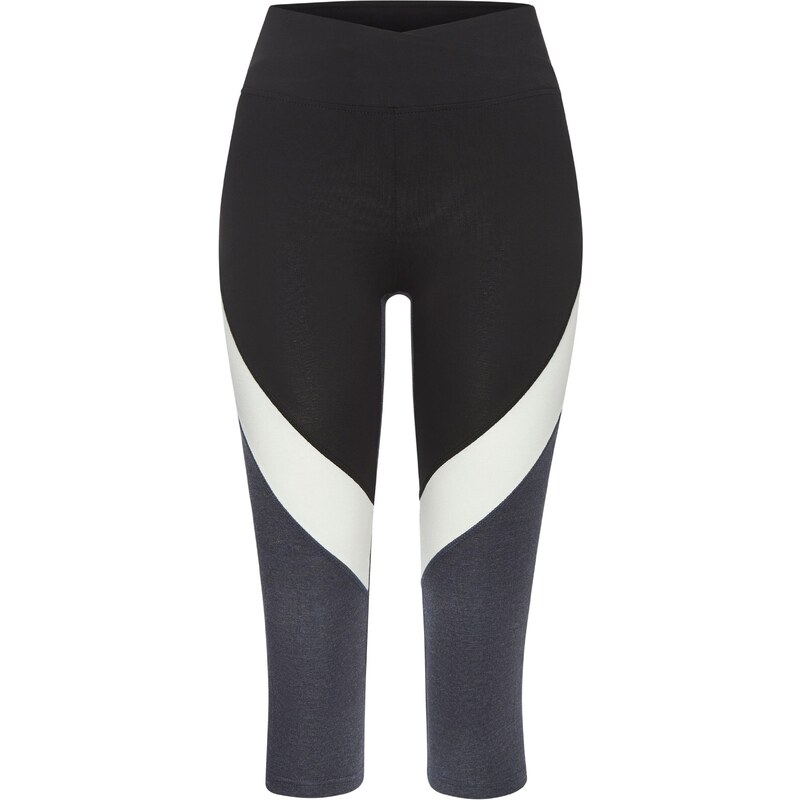 LASCANA ACTIVE Športové nohavice tmavosivá / čierna / biela 65645532