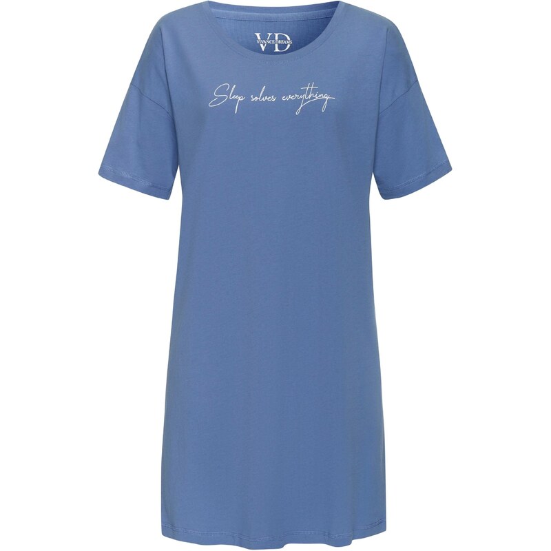 VIVANCE Nočná košieľka svetlomodrá / biela 65655253