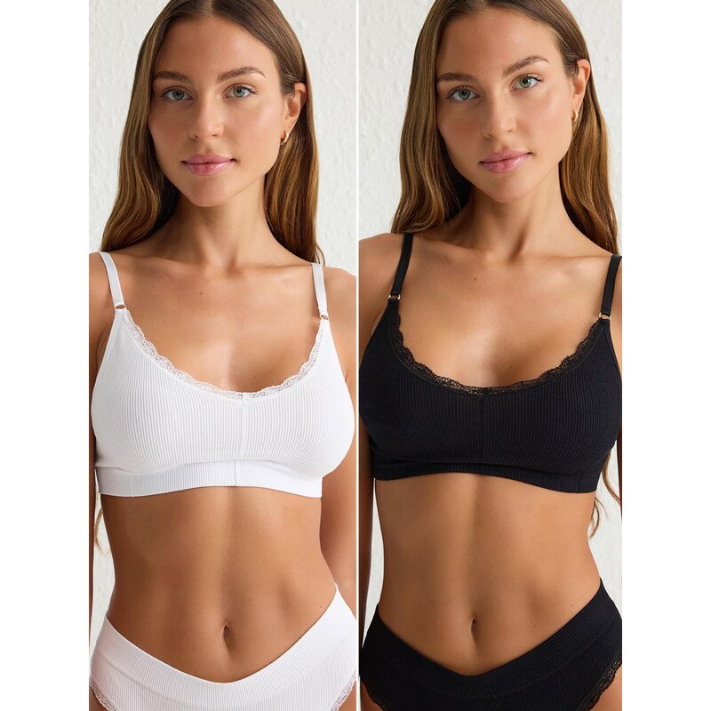 Trendyol Podprsenka čierna / biela 66008674