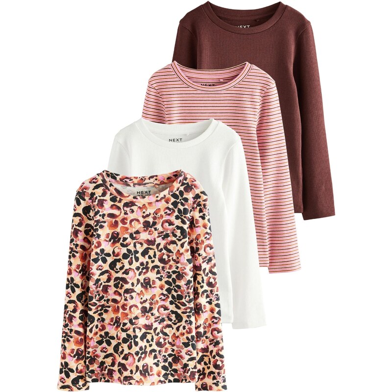 Next Tričko béžová / hrdzavohnedá / ružová / čierna / biela 65885371