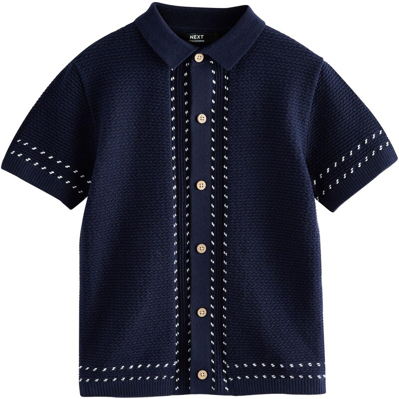 Next Kardigán námornícka modrá / biela 65353288