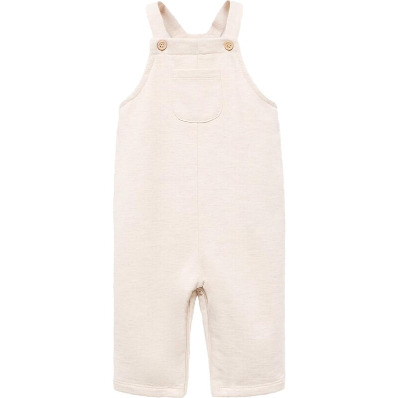 MANGO KIDS Nohavice na traky DUNGAREES béžová 65133745