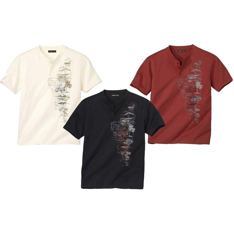 Sada 3 tričiek Explorer Atlas For Men Červená 64960905
