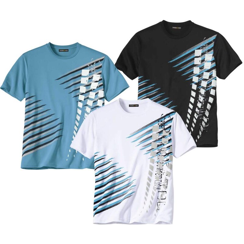 Sada 3 tričiek Šport Atlas For Men Modrá 64960901