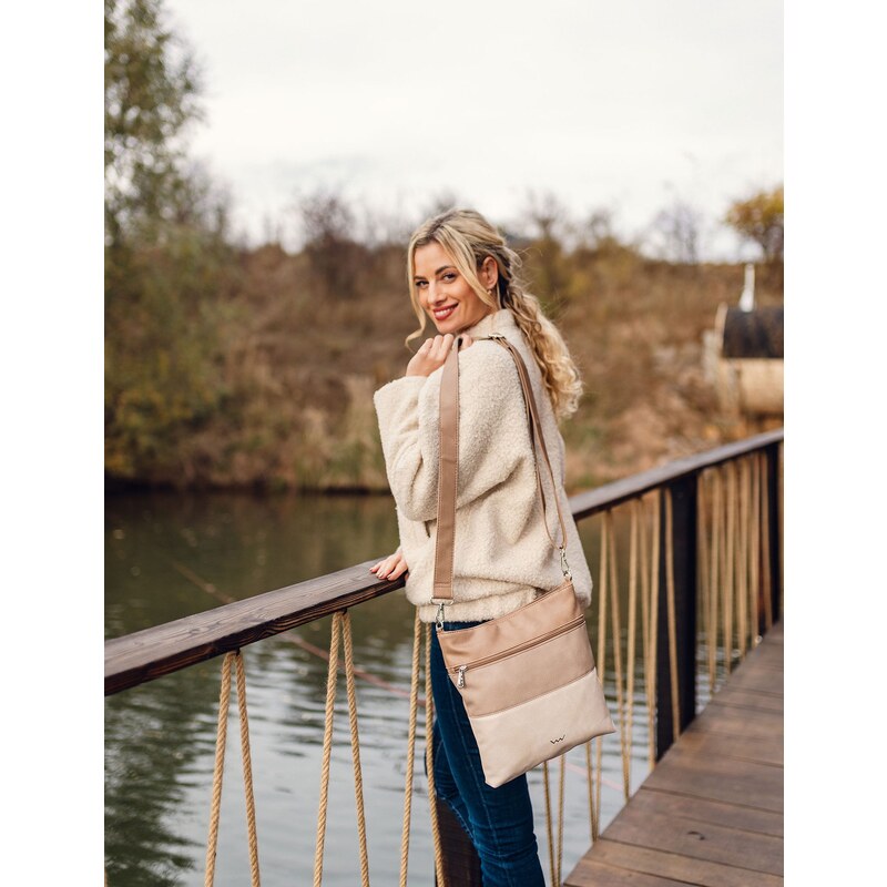 Vuch Dámska crossbody kabelka Prisco Creme 66592377