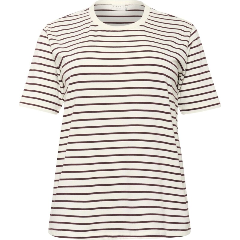 KAFFE CURVE Tričko KCWinni vínovo červená / biela 65879902