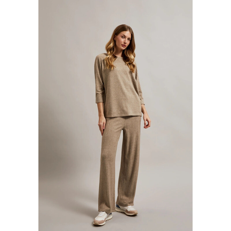 Moodo Marisse Womens Trousers Z-Sp-4520 Beige Melange 65362796