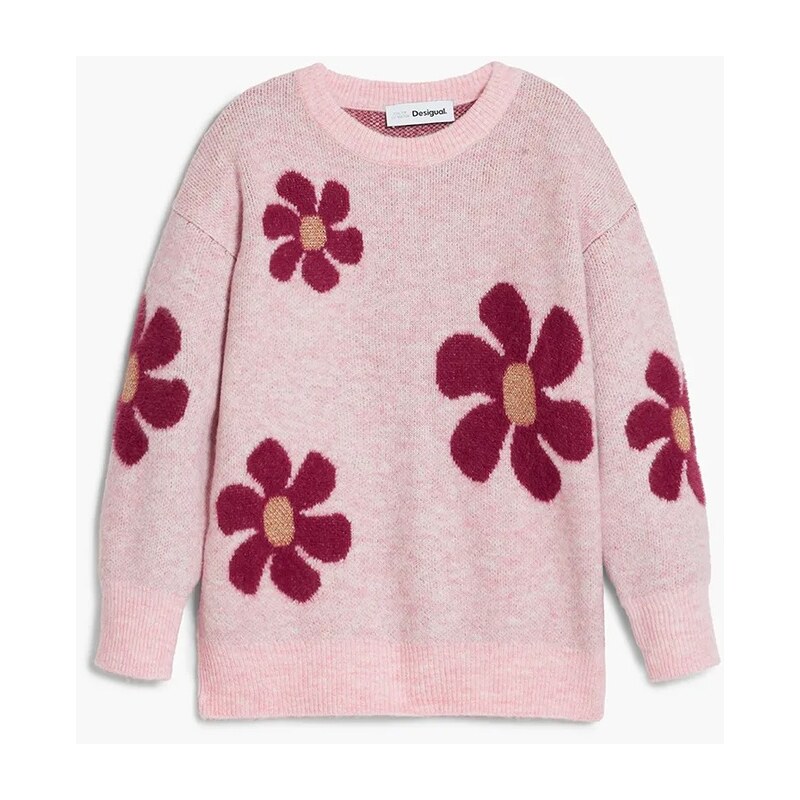 Detský sveter s prímesou vlny Desigual 64972123