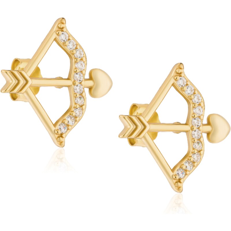 Olivie Stříbrné náušnice AMORŮV ŠÍP GOLD 9797 65048862