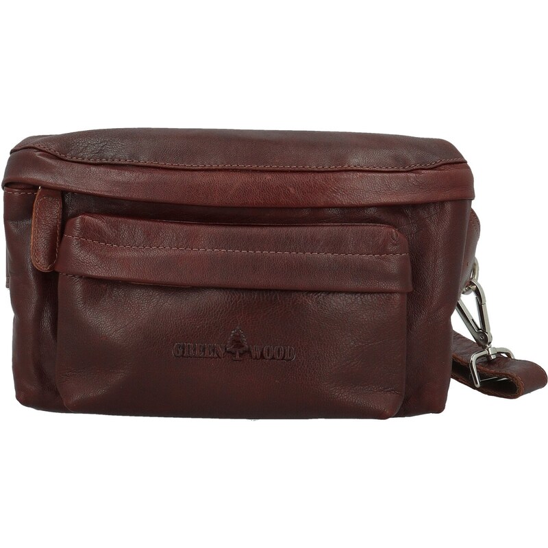 Dámska kožená kabelka/ľadvinka koňaková - Greenwood Wanesa koňak 64979992