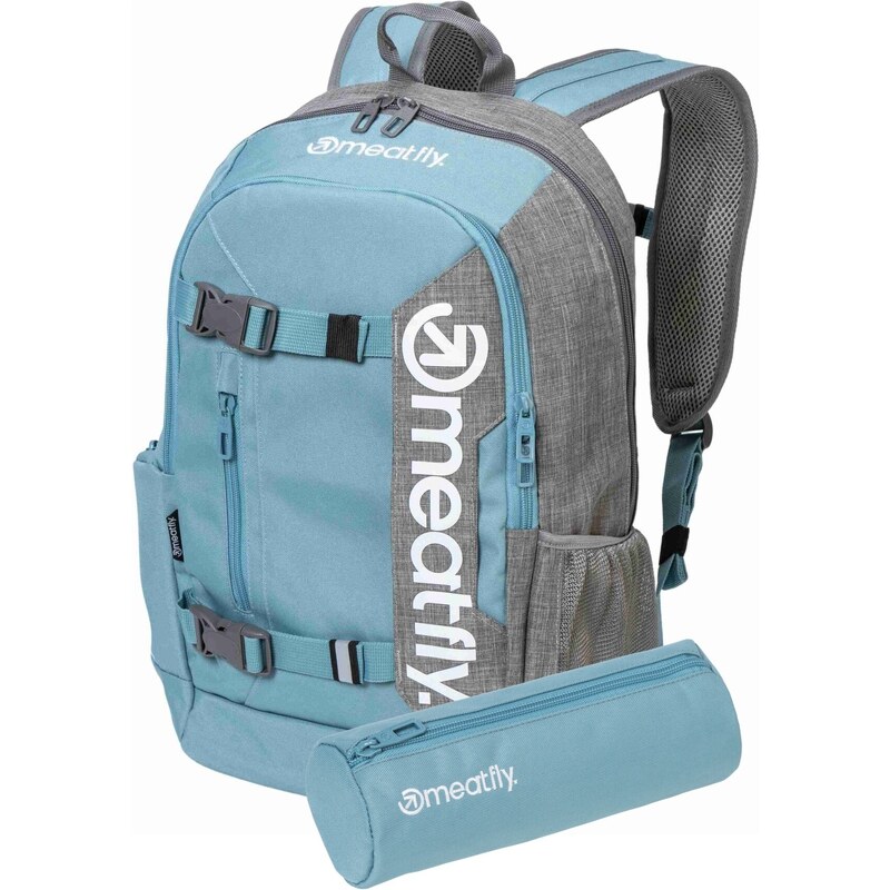 Meatfly batoh Basejumper Grey Heather / Aqua 22 L + PERAČNÍK ZADARMO 65065550