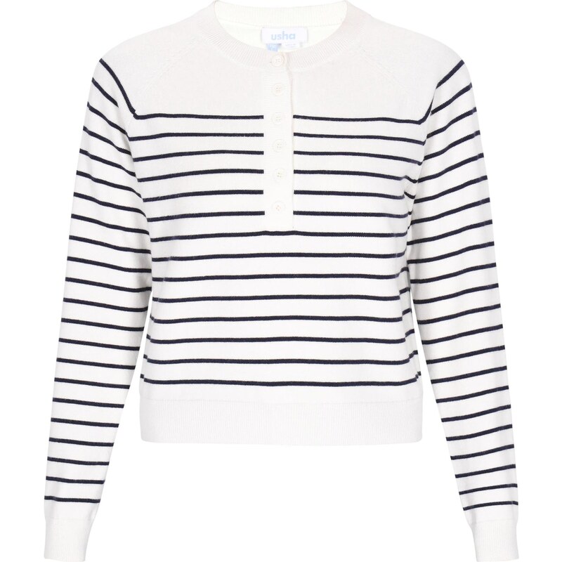 usha BLUE LABEL Sveter tmavomodrá / biela 65657799