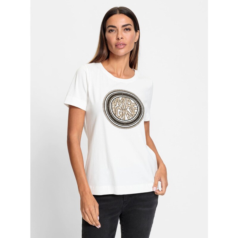 heine Tričko farba ťavej srsti / tmavohnedá / biela 65885062