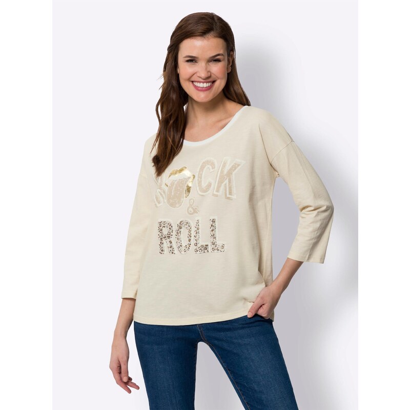 heine Tričko šampanské / zlatá / sivá 65885130