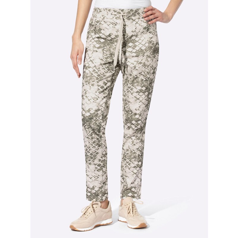 heine Nohavice šampanské / zelená melírovaná 65658208