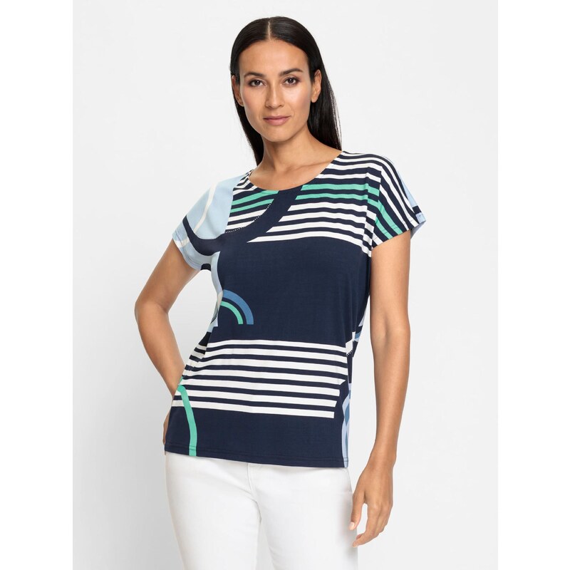 heine Tričko námornícka modrá / tyrkysová / pastelovo modrá / biela 65885245