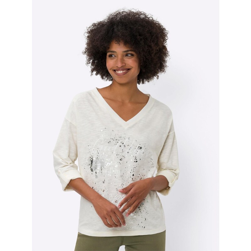 heine Tričko strieborná / biela 65885299