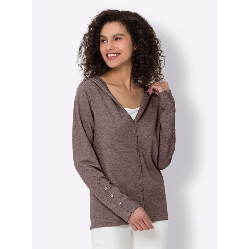 heine Kardigán hnedá melírovaná 65885291
