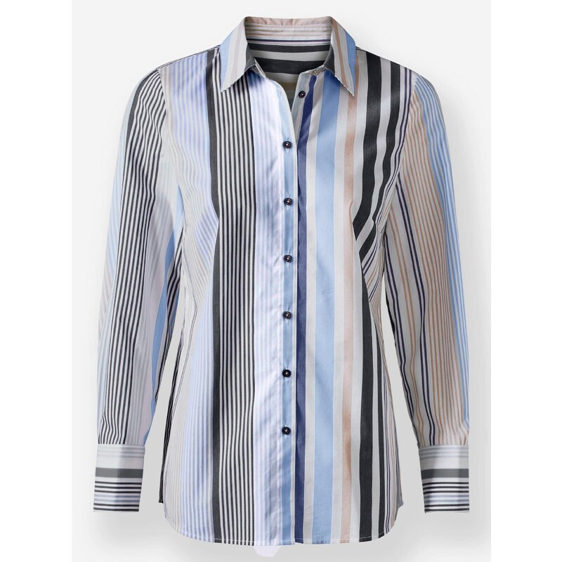 heine Blúzka béžová / námornícka modrá / svetlomodrá / biela 65885295